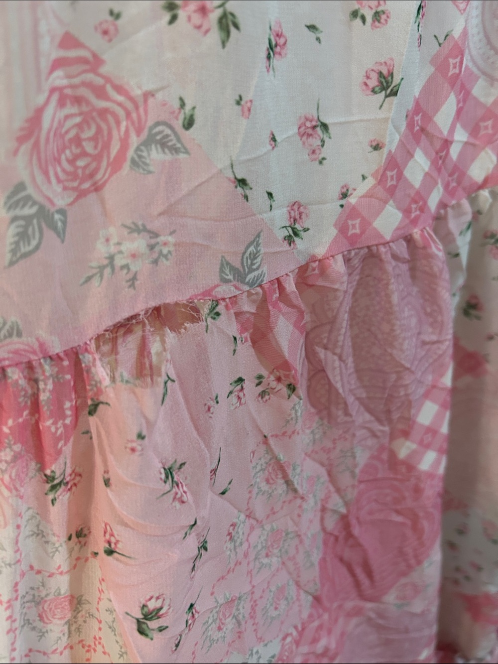 Sugar Thrillz Pink Maxi Floral Dress with Flaw S - Picture 2 of 5